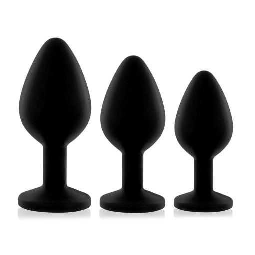 Rianne S 3-Piece Booty Plug Set Black - Image 4