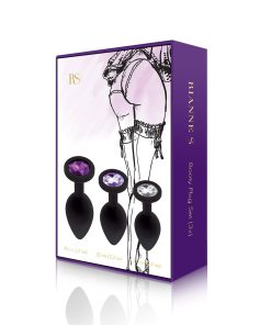 Alternative view of Rianne S 3-Piece Booty Plug Set Black