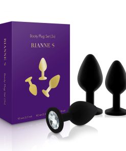 Rianne S 3-Piece Booty Plug Set Black 9 Rianne S 3-Piece Booty Plug Set Black