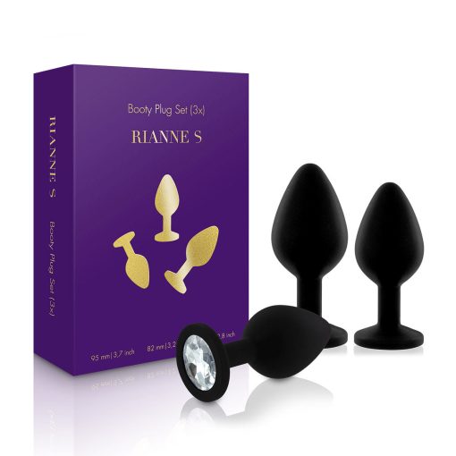 Rianne S 3-Piece Booty Plug Set Black - Image 5