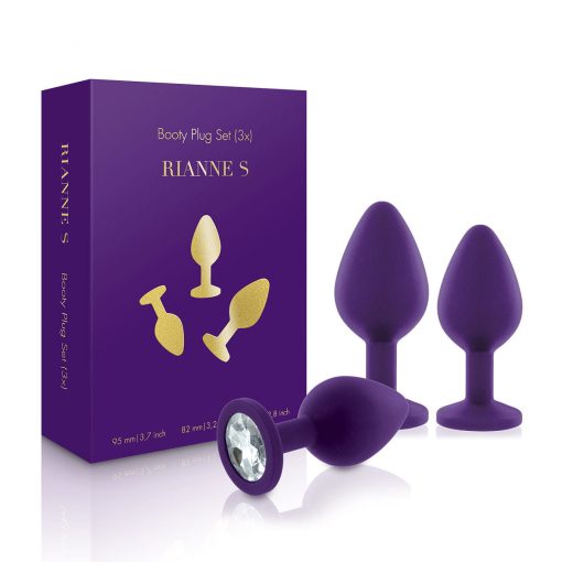 Rianne S 3-Piece Booty Plug Set Purple - Image 8