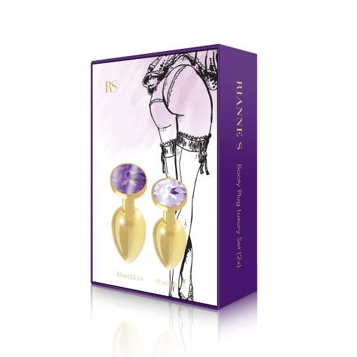 Rianne S 2-Piece Booty Plug Luxury Set Gold - Image 3
