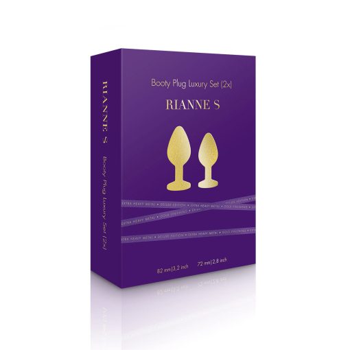Rianne S 2-Piece Booty Plug Luxury Set Gold - Image 4
