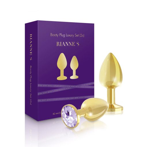 Rianne S 2-Piece Booty Plug Luxury Set Gold - Image 9