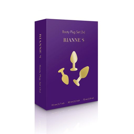 Rianne S 2-Piece Booty Plug Luxury Set Gold - Image 2