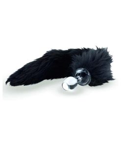 Crystal Delights Minx Faux Fur Tail Plug Black