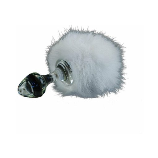 Crystal Delights Magnetic Bunny Tail Plug White - Image 3