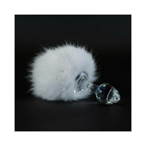 Crystal Delights Magnetic Bunny Tail Plug White - Image 2