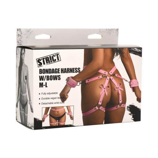 Strict Bondage Harness With Bows Pink M/L
