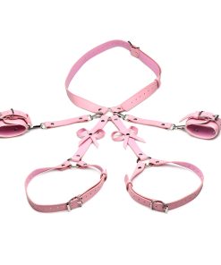 Strict Bondage Harness With Bows Pink M/L