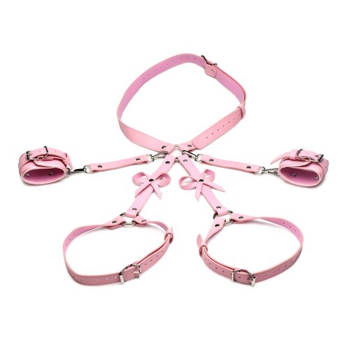 Strict Bondage Harness With Bows Pink M/L - Image 3