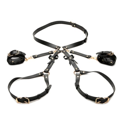 Strict Bondage Harness With Bows Black Xl-2Xl - Image 3