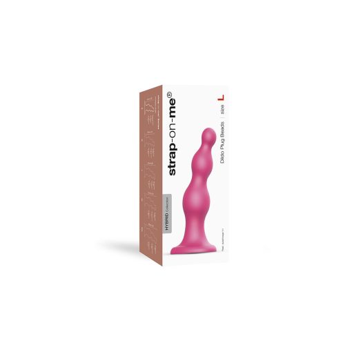 Strap-On-Me Dildo Plug Beads Large Raspberry - Image 8