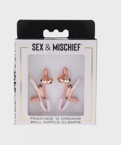 Sportsheets Sex & Mischief Peaches 'N Creame Bell Nipple Clamps