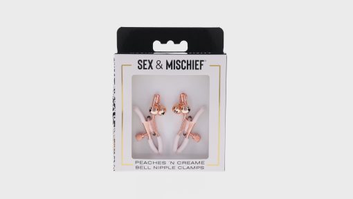 Sportsheets Sex & Mischief Peaches 'N Creame Bell Nipple Clamps - Image 7