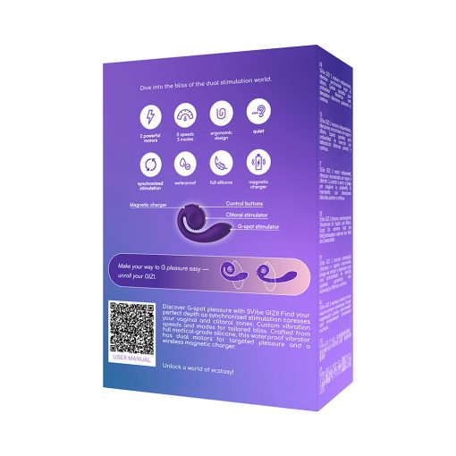SVibe Snail Gizi Dual Stim Rechargeable Vibrator Purple - Image 5