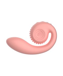 SVibe Snail Gizi Dual Stim Rechargeable Vibrator Peachy Pink