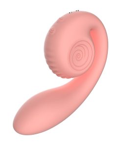 SVibe Snail Gizi Dual Stim Rechargeable Vibrator Peachy Pink