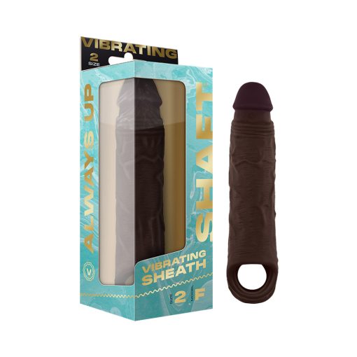 vibrating penis sheath oak FLEXSKIN silicone brown tone with remote control waterproof