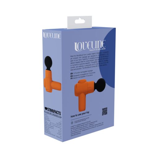 Loveline MicroBoost Rechargeable Silicone Massager Orange - Image 5