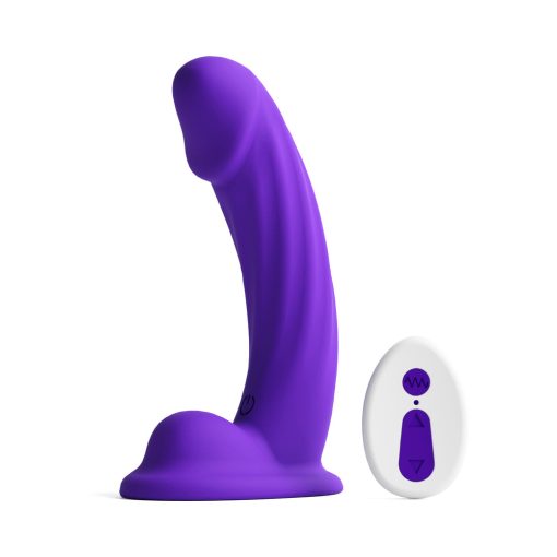 Colours Curve Vibrating 6 In. Dildo Purple - Image 2