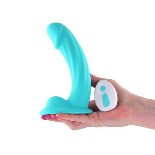 Colours Curve Vibrating 6 In. Dildo Teal - Image 3