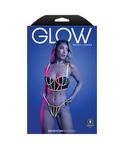 Fantasy Lingerie Glow Solar Flare Underwire Bra & Panty S/M
