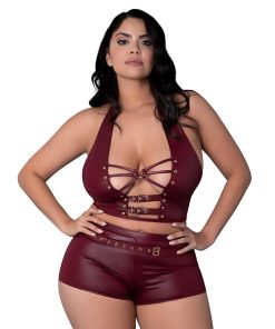 Lust Fetish Thalia Burgundy Queen Size