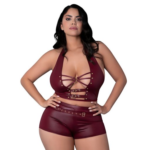 Lust Fetish Thalia Burgundy Queen Size - Image 2