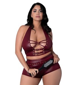 Lust Fetish Thalia Burgundy Queen Size