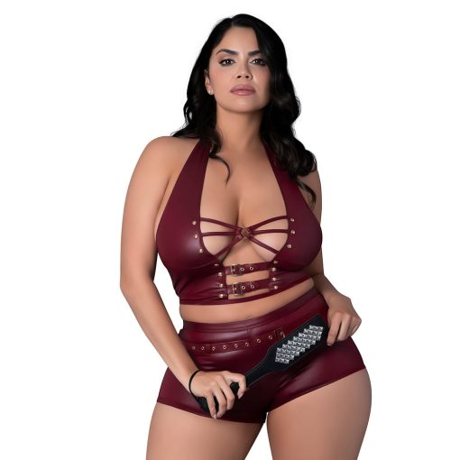 Lust Fetish Thalia Burgundy Queen Size - Image 3