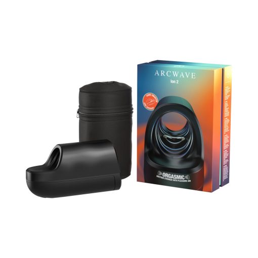Arcwave Ion 2 black luxury stroker with Pleasure Air technology and CleanTech silicone