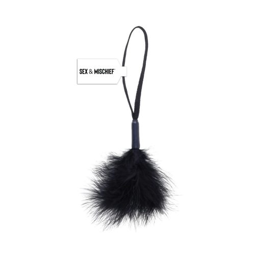 Sportsheets Sex & Mischief Peaches 'N Creame Wrist Feather Tickler Black