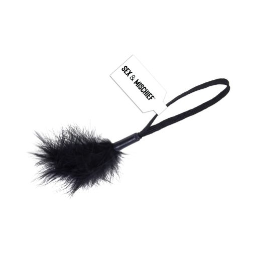 Sportsheets Sex & Mischief Peaches 'N Creame Wrist Feather Tickler Black - Image 2