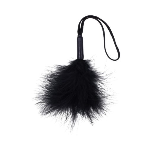 Sportsheets Sex & Mischief Peaches 'N Creame Wrist Feather Tickler Black - Image 3