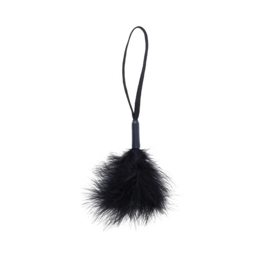 Sportsheets Sex & Mischief Peaches 'N Creame Wrist Feather Tickler Black - Image 4