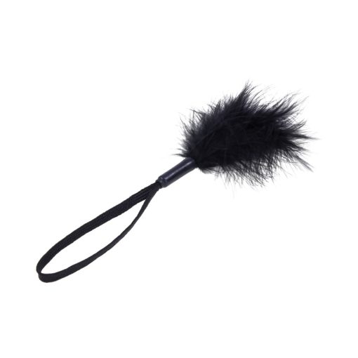 Sportsheets Sex & Mischief Peaches 'N Creame Wrist Feather Tickler Black - Image 5