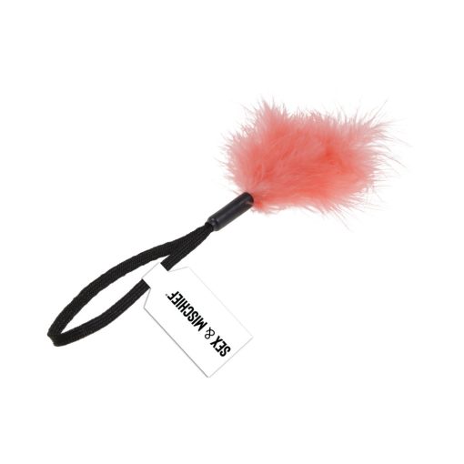 Sportsheets Sex & Mischief Peaches 'N Creame Wrist Feather Tickler Peach - Image 2