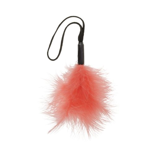 Sportsheets Sex & Mischief Peaches 'N Creame Wrist Feather Tickler Peach - Image 3