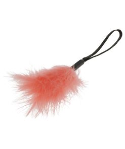 Sportsheets Sex & Mischief Peaches 'N Creame Wrist Feather Tickler Peach
