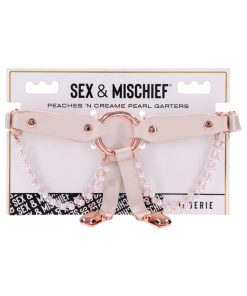 Sportsheets Sex & Mischief Peaches 'N Creame Pearl Garters