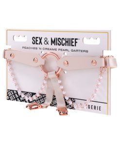 Sportsheets Sex & Mischief Peaches 'N Creame Pearl Garters
