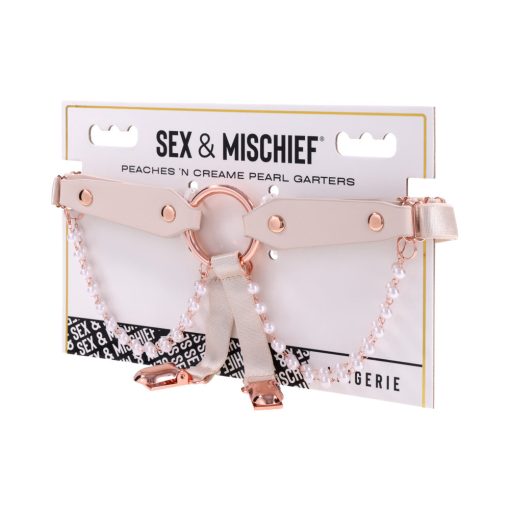 Sportsheets Sex & Mischief Peaches 'N Creame Pearl Garters - Image 6