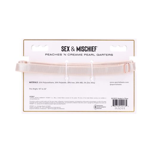 Sportsheets Sex & Mischief Peaches 'N Creame Pearl Garters - Image 7