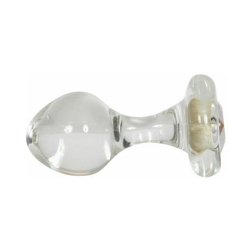 Crystal Delights Small Clear Plug With Gem Aurora Borealis