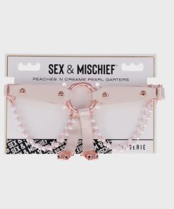 Sportsheets Sex & Mischief Peaches 'N Creame Pearl Garters