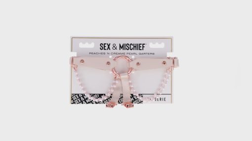 Sportsheets Sex & Mischief Peaches 'N Creame Pearl Garters - Image 8