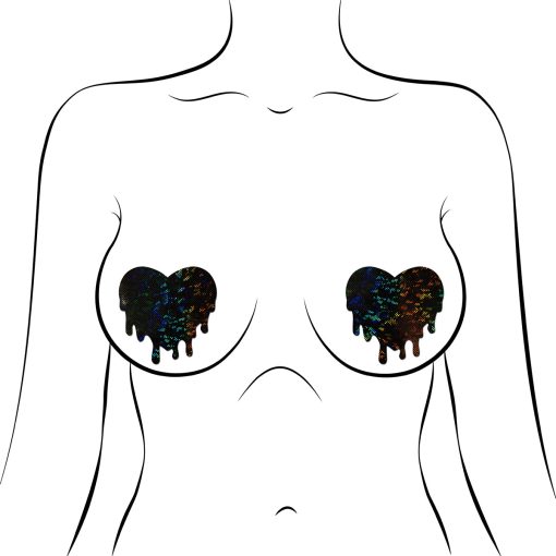 Pastease Melted Heart Pasties Black - Image 2