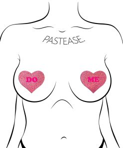 Pastease Glitter 'Do Me' Heart Pasties Pink