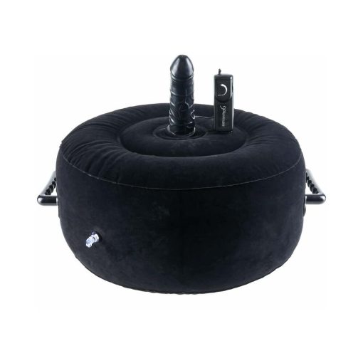 Fetish Fantasy Series Inflatable Hot Seat With Vibrating Dildo Black - Image 2